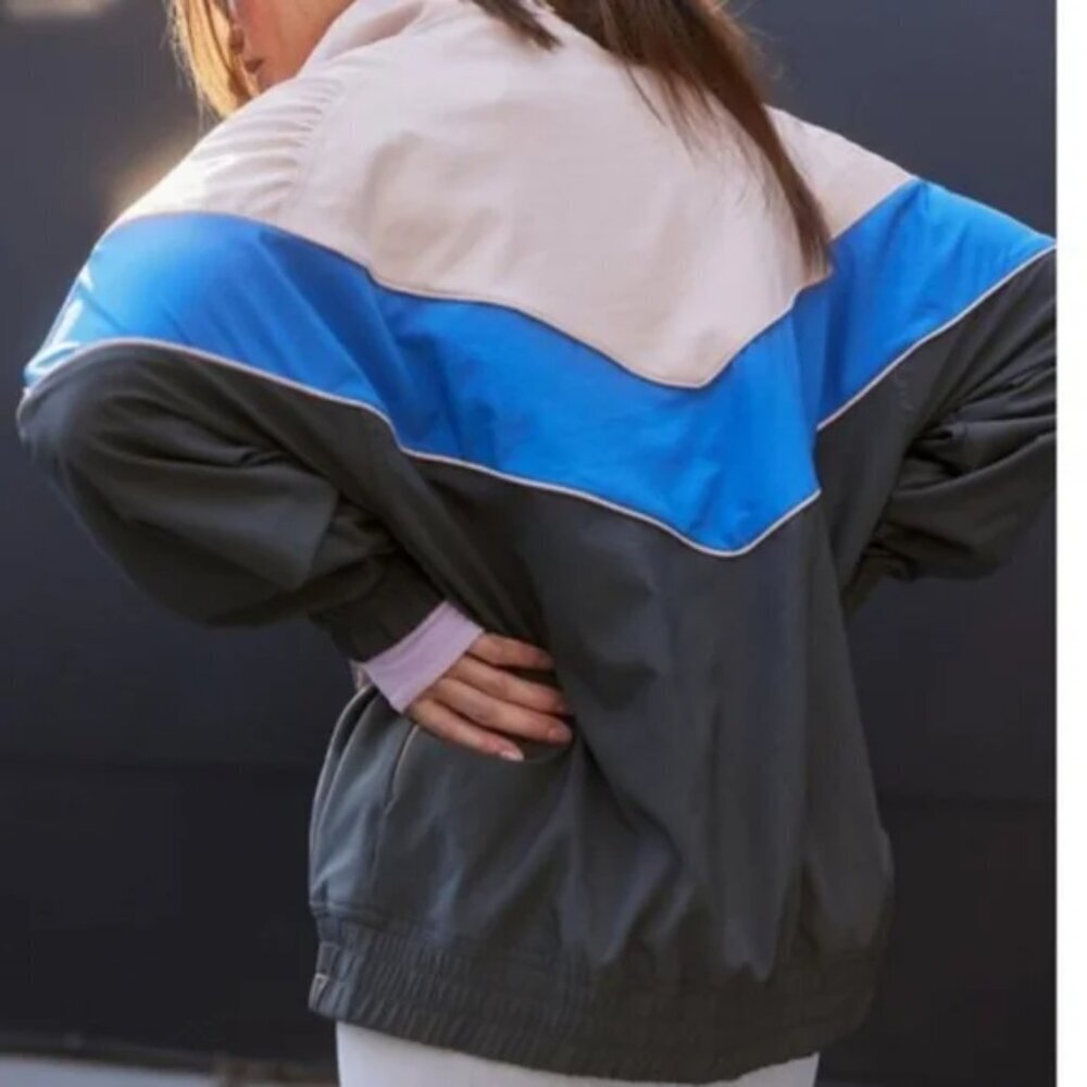 FP Movement Walk the Line Colorblock Pullover Jacket Quarter Zip Sporty SMALL - Picture 2 of 10